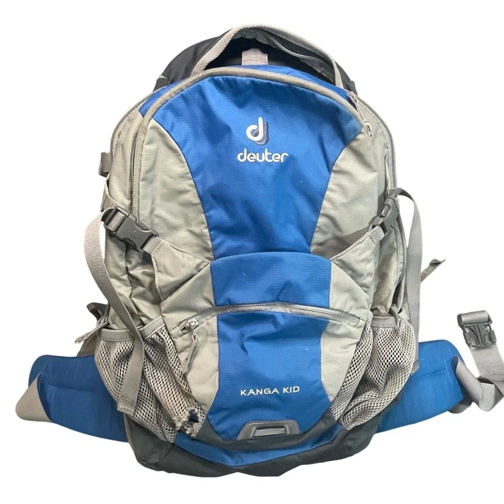 Deuter Kanga Kid Child Carrier 20L Backpack Hiking Blue Grey Adjustable Straps